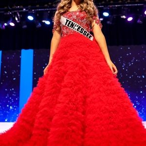Size 2 Sherri Hill Customized Pageant Dress Red Prom Homecoming